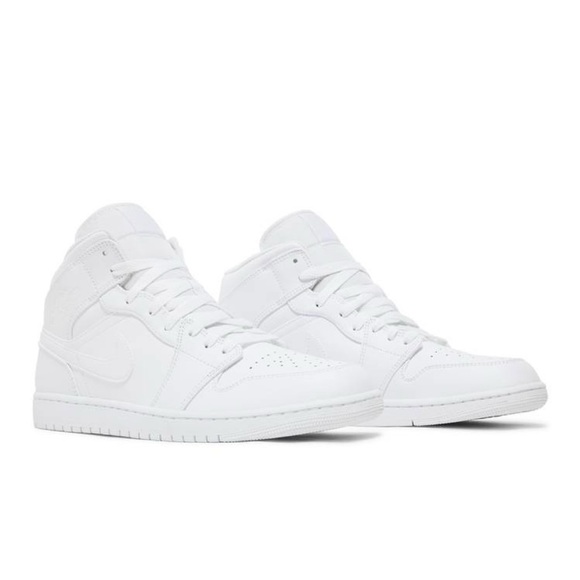Air Jordan 1 Mid “TripleWhite” Men’s Size 9 - Picture 1 of 5